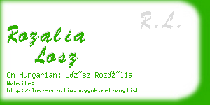 rozalia losz business card